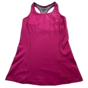 NWOT Nike Dry Fit Racerback Bra Tank Top Women’s Size Medium Hot Pink Long Torso